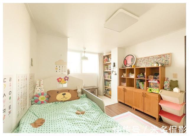 三口之家|120㎡复古风，胡桃木+白的配色干净又养眼，三口之家的简单生活！