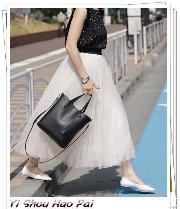 鞋子|夏季网纱裙的日系流行穿搭示范,看日本女人怎么给它配上衣和鞋子