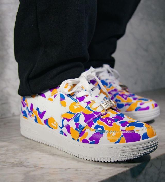 b洛杉矶限定“BAPE STA”球鞋,紫金湖人配色!爱了,爱了呀!