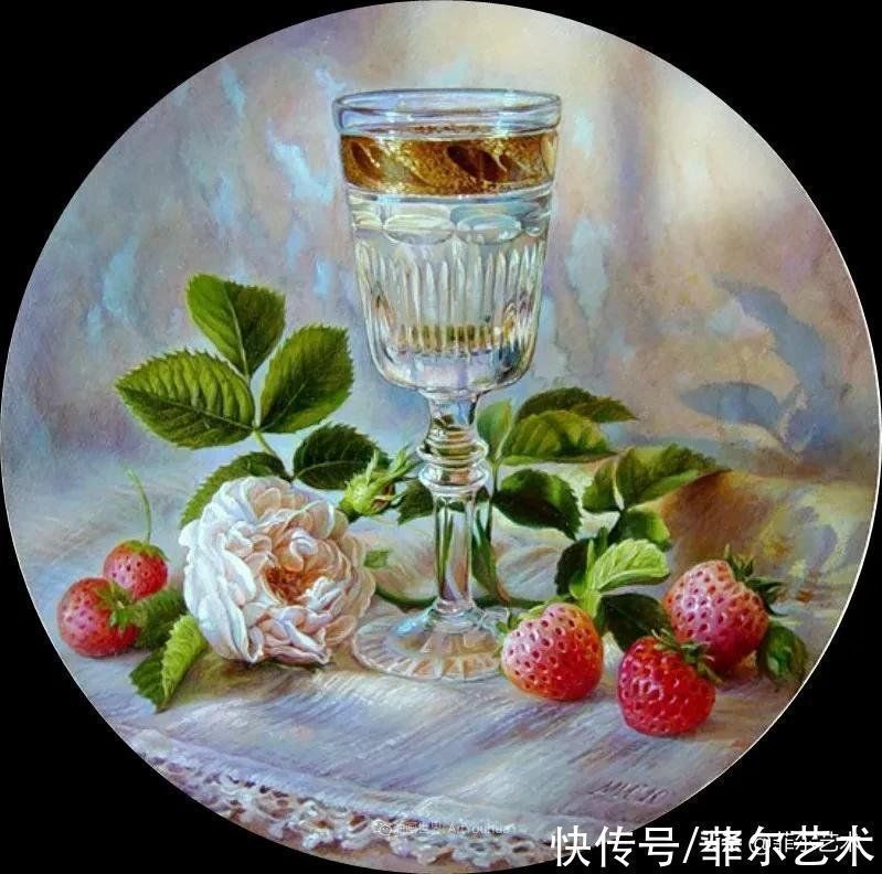 肖像@女画家玛丽亚·伊利耶娃画笔下的美丽多彩的女性肖像和精美的花朵