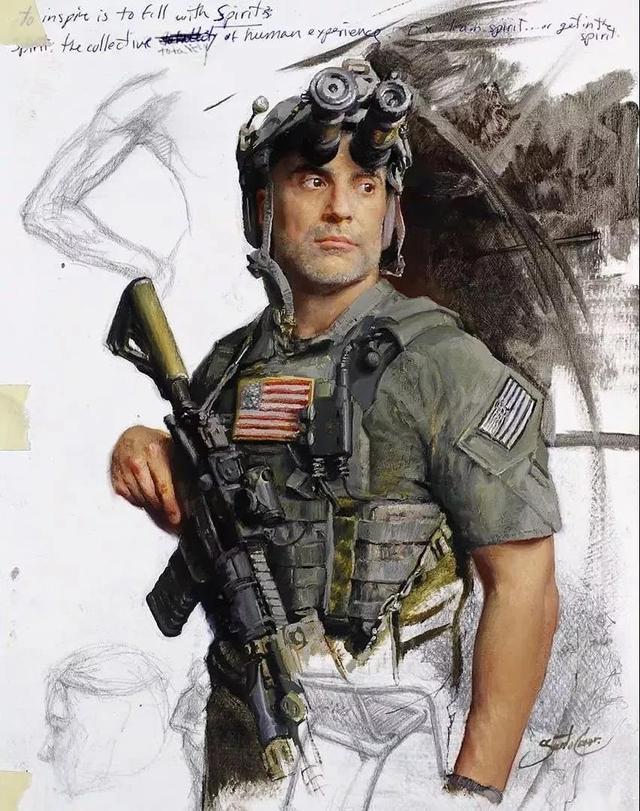 Cesar!古巴裔美国画家Cesar Santos人物肖像的作品