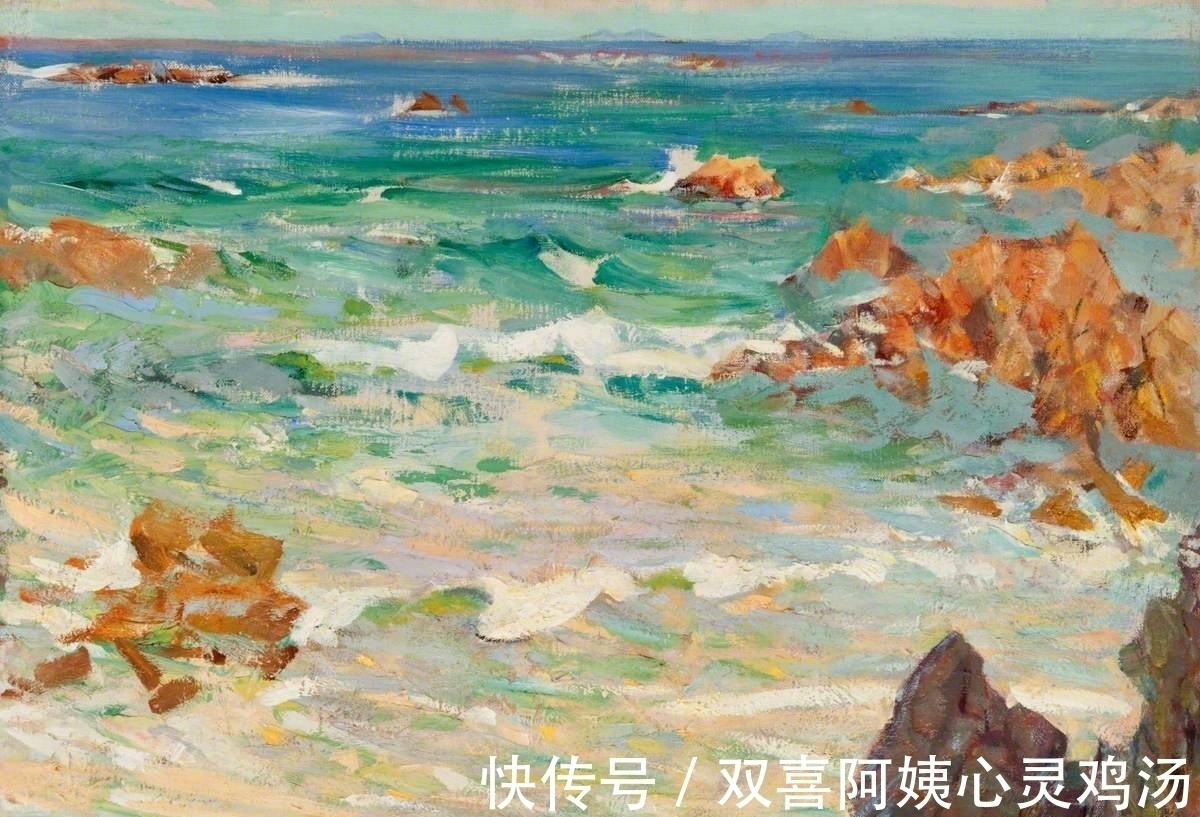 亨利·杨·艾利森@大海再壮丽，他也只画石头和水，展示海边寻常小景的优雅美丽