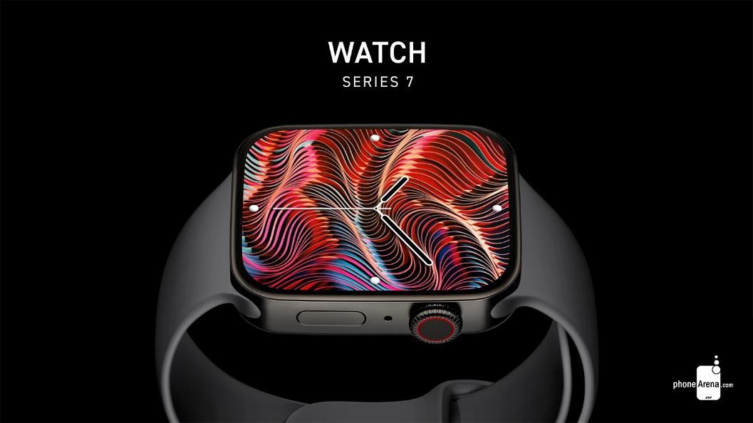 直角|外媒曝光第七代Apple Watch概念渲染图：屏幕更大、直角边设计