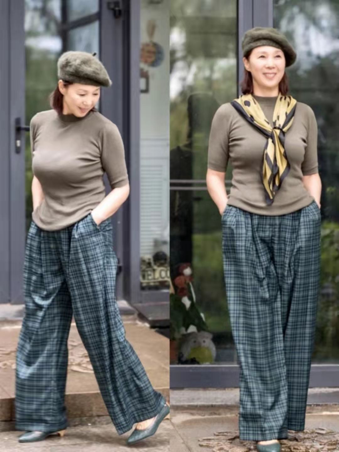 针织衫 时尚无关年龄,这位65岁微胖奶奶靠穿搭收获人气,越老越有优雅范