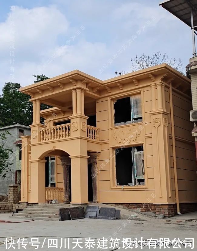 遂宁|四川遂宁二层欧式风格别墅完工实景 大露台网红别墅 遂宁施工队