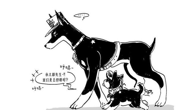仗助|JOJO：当承太郎变成杜宾，仗助变成柴犬，这个互动把我萌化了