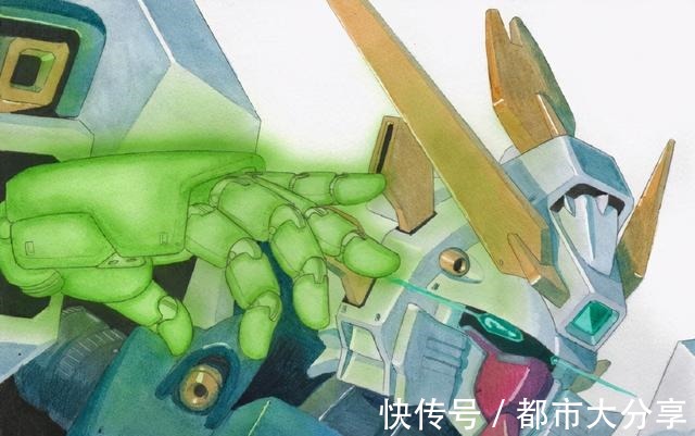 高达|机动战士高达插画,新安洲怎么被烤焦了