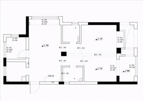 客厅|90㎡现代极简风,改善性房装成四房,满足二胎三代人的居住条件