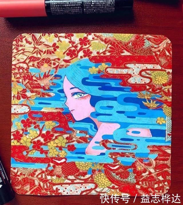 插画$哇马克笔画出水彩般效果,装饰感太强了,简单又漂亮,收藏