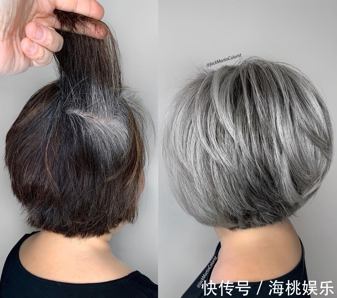 发色 头发花白的阿姨别再染发了，学学这13位阿姨，时尚好看显年轻