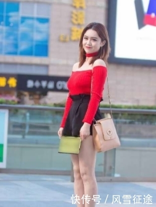 丰满|街拍:图七穿露肩装,上身丰满下身紧致,完美秀出“筷子腿”!