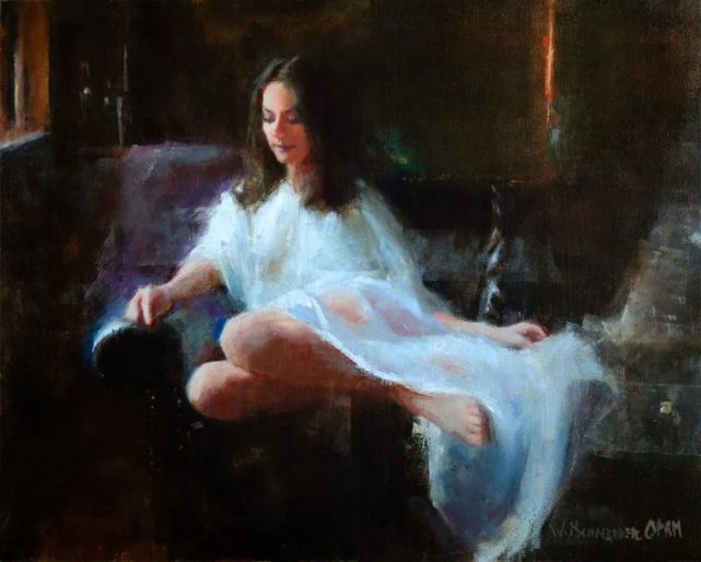 学生$在绘画的道路上，他认为自己永远是一个学生