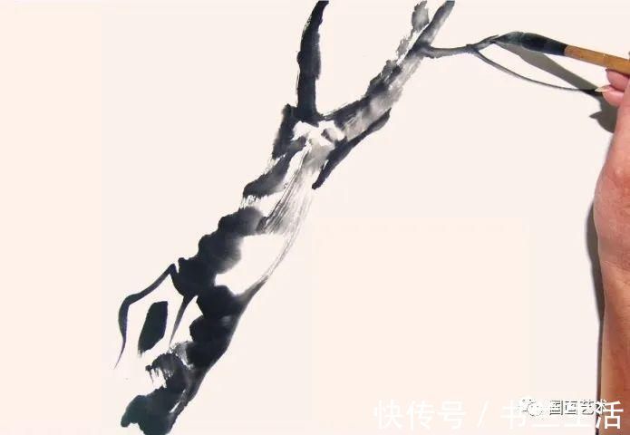 垂枝！图文教程：轻松学画写意木本花卉枝干