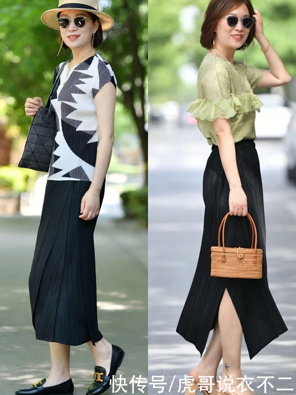 裙装|50岁女人半裙再多不如懂搭配，掌握4个小窍门，优雅气质还显年轻