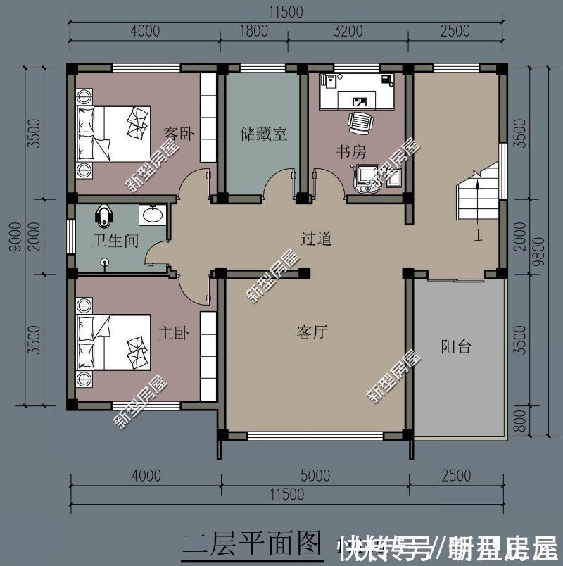 阳台|农村建房想要简约大气，推荐5套平屋顶图纸，总有一套适合你