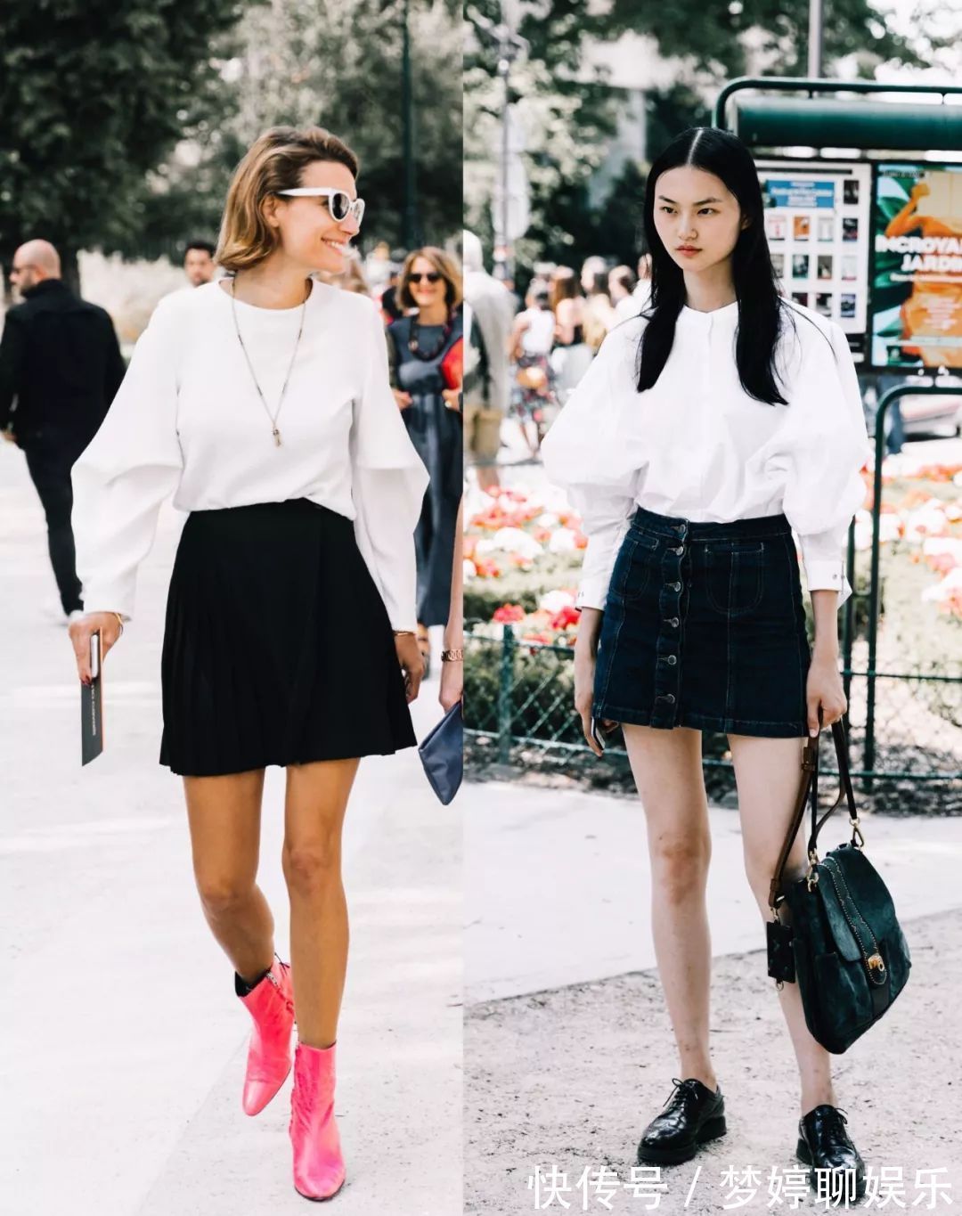 百褶裙|穿来穿去,还是衬衫+裙子最百搭时髦,一年四季都能让你美上天