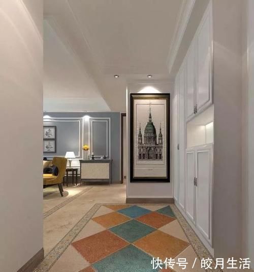 大面积|玄关，别再通铺瓷砖了，当下年轻人都喜欢这样装，也太好看了吧