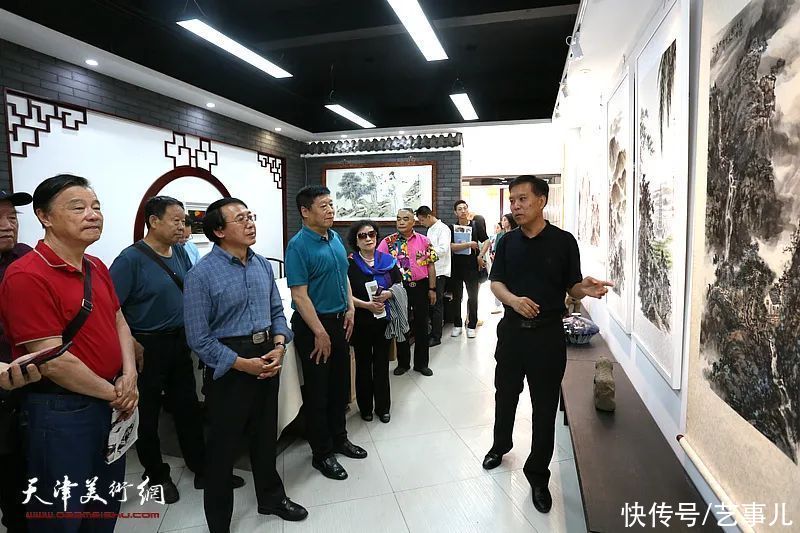 建党|“庆祝建党百年——两岸三地情山水画展”在天津鼓楼紫玉山房开展