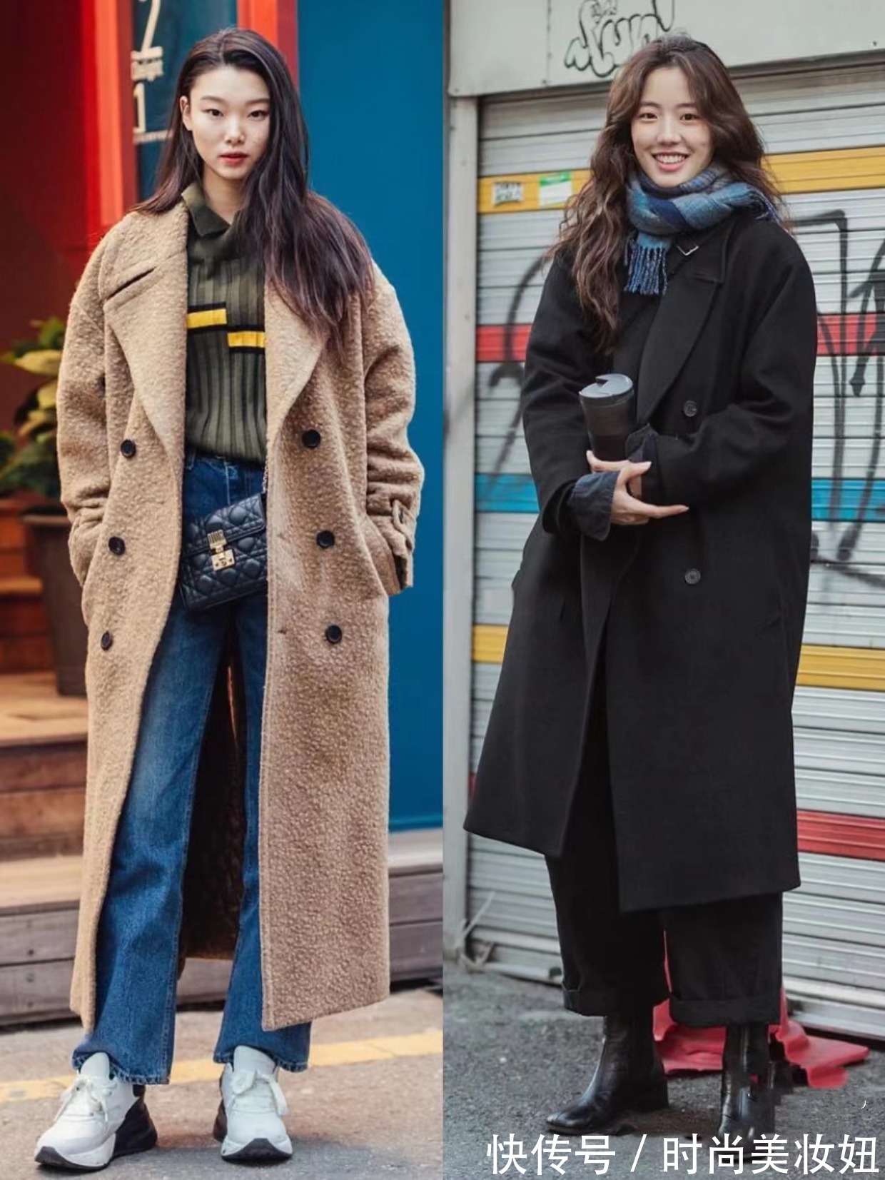 搭配|韩国女生穿大衣为什么这么好看?整理18套街拍示范,照穿洋气高级