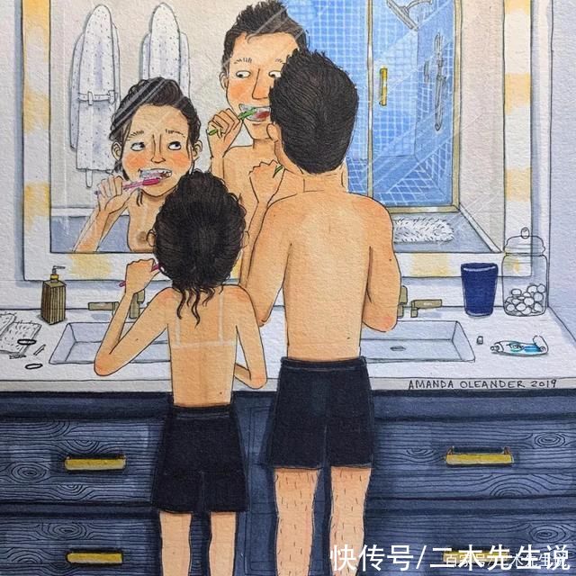 漫画师Amanda将自己和丈夫生活日常发到网上，百万网友关注