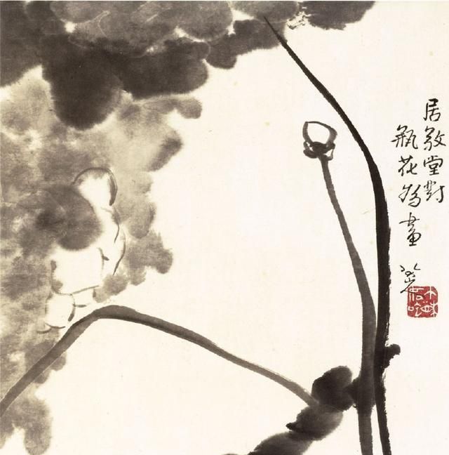 作品$八大山人的小品花鸟图:意境超过齐白石,笔法空灵布局巧妙大胆