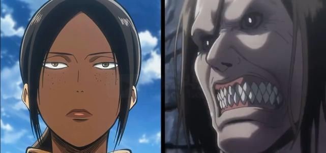 巨人|进击的巨人:巨人化前后对比图,莱纳彰显沉稳,艾伦形象过于奇异