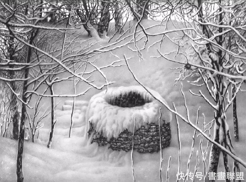 一支铅笔将雪画活的格鲁吉亚“雪魔”