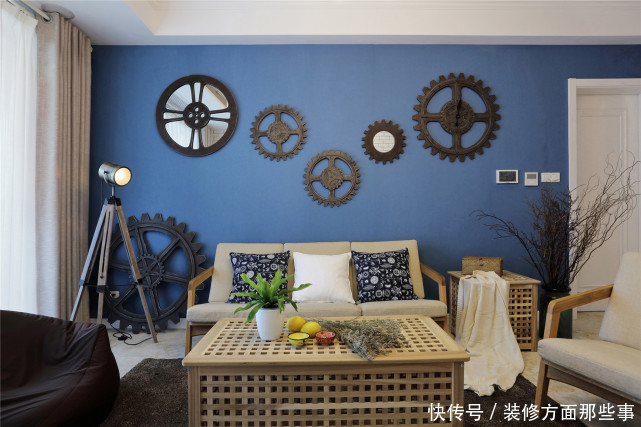 二居室|105平蓝白地中海二居室,让人放松身心,沉浸其中