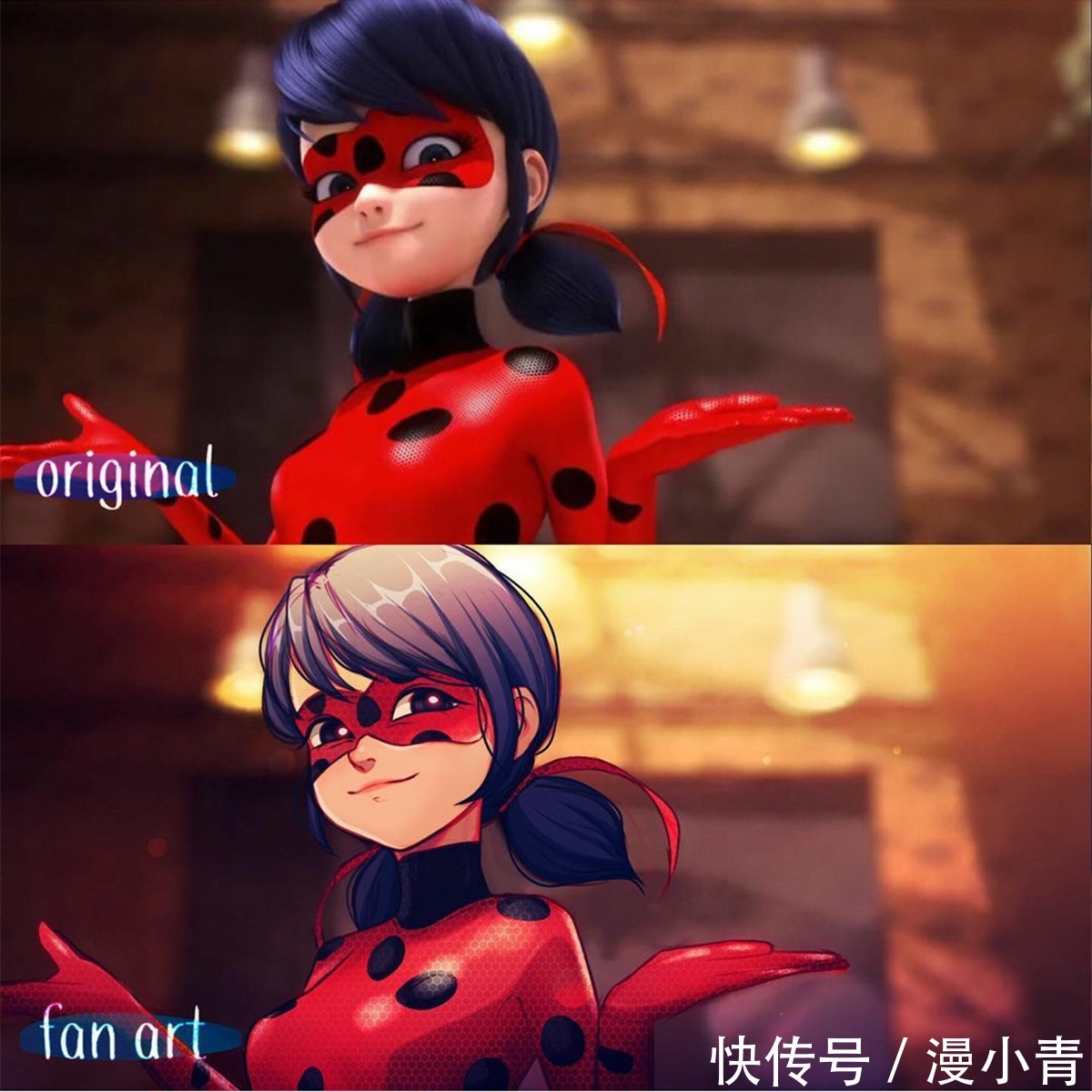 神态|将真人改编成动画当中的模样,同样的表情动作二次元似乎更胜一筹