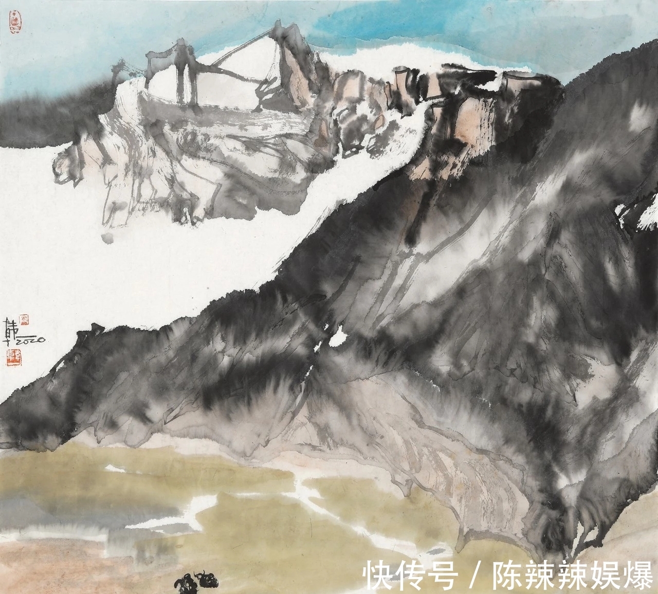 水墨山水画&女画家中的佼佼者|韩一水墨山水画