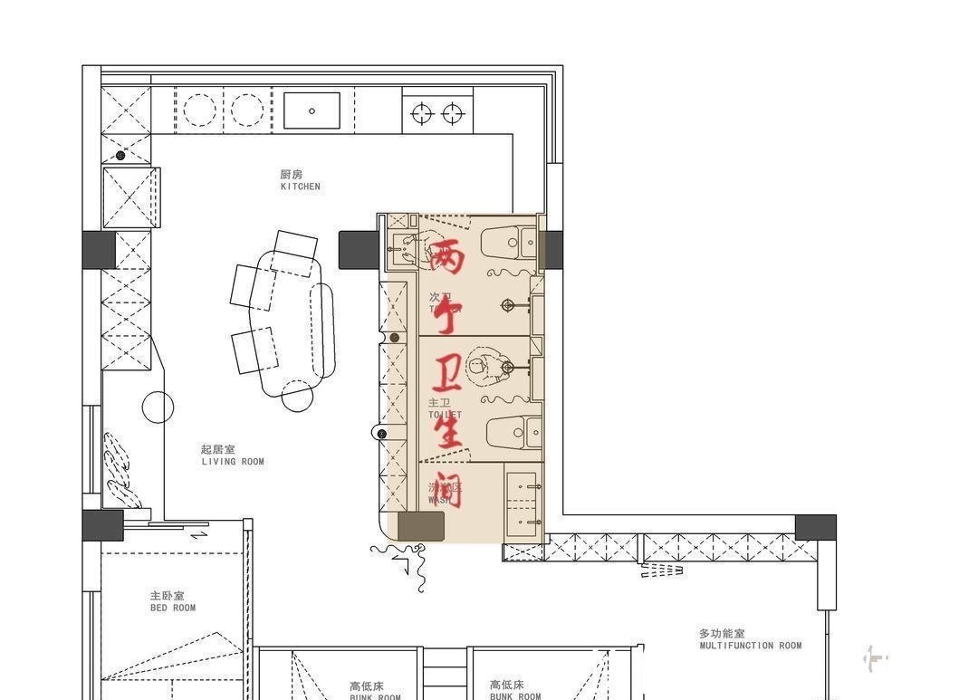 何雨晴|佩服!她把仅55㎡的家重新改造,有“4室”两卫,老破小逆袭成功