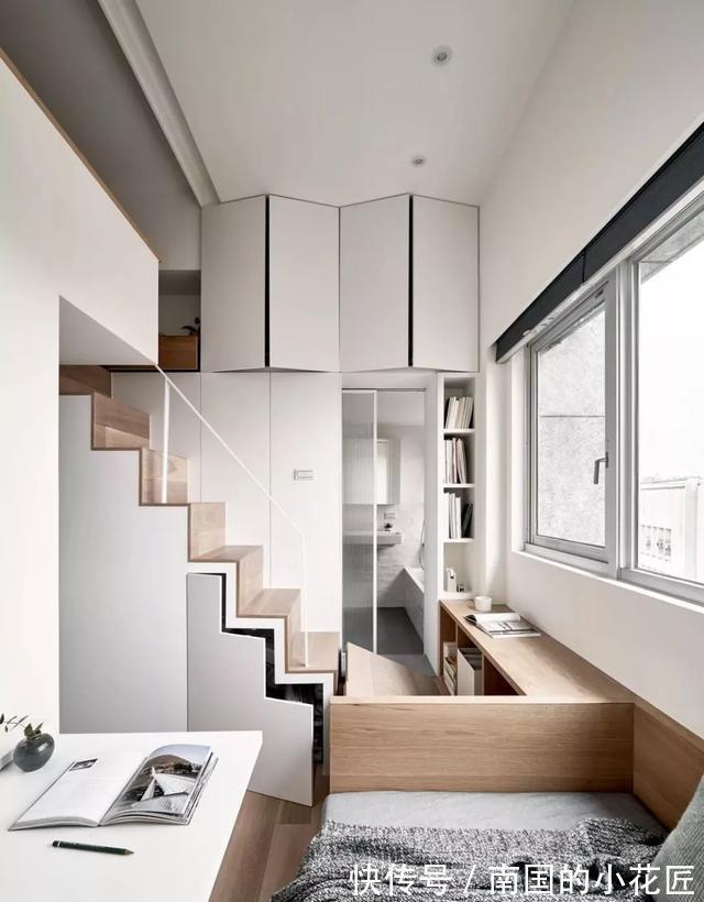 loft|loft小户型公寓只有18平,却划分出了多个功能区,太厉害了