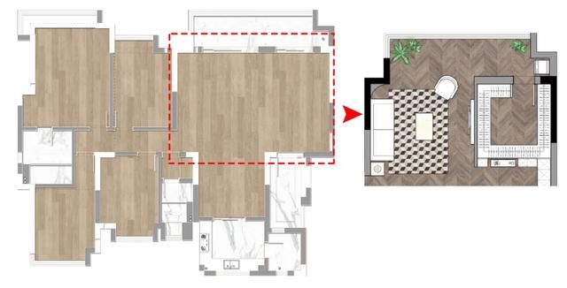 客餐厅|一个好住的家，空间划分很重要！装修前考虑好，渣户型也能变成宝