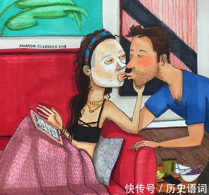 两个人！女插画师创作的20张展现了真实恋爱关系的插画