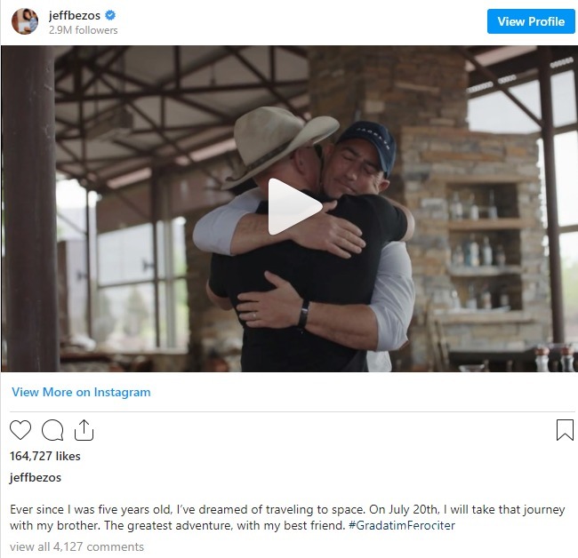 参与 亚马逊CEO下个月辞职，参与太空旅行