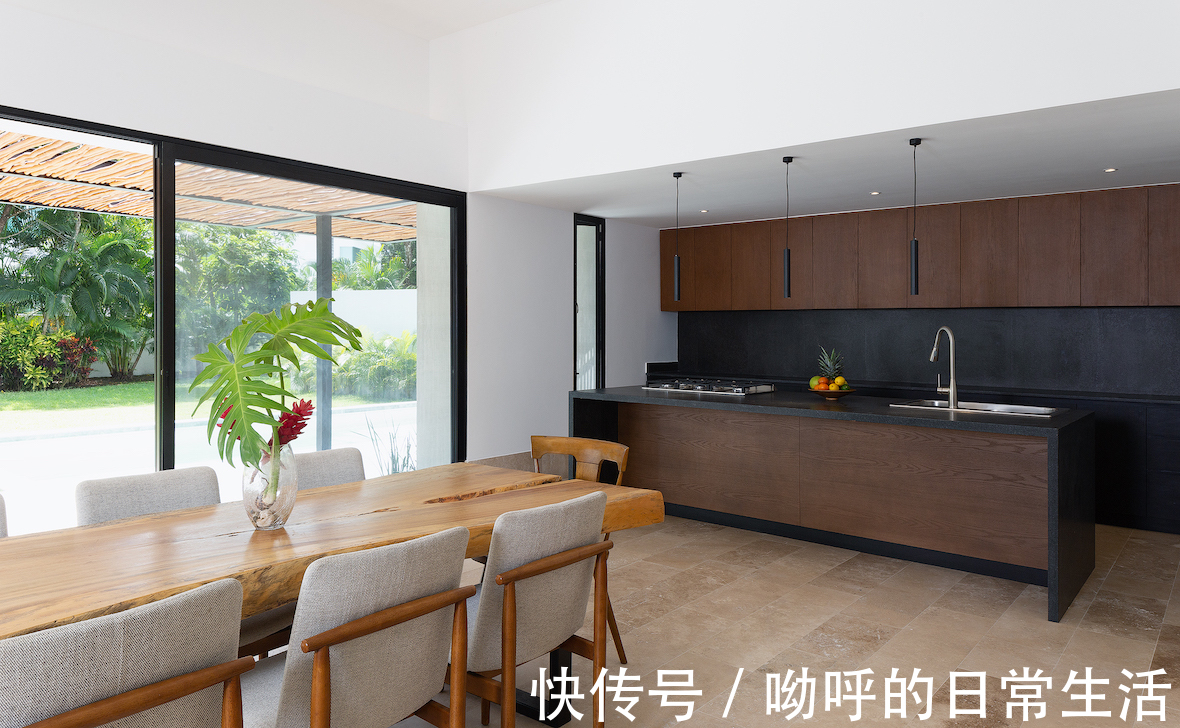 Pelic墨西哥Pelicanos之家,平衡隐私和开放空间