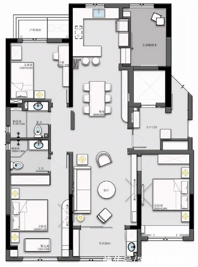 背景墙|南京140㎡新房装修，艺术漆+弧线半吊，简单却有藏不住的高级感