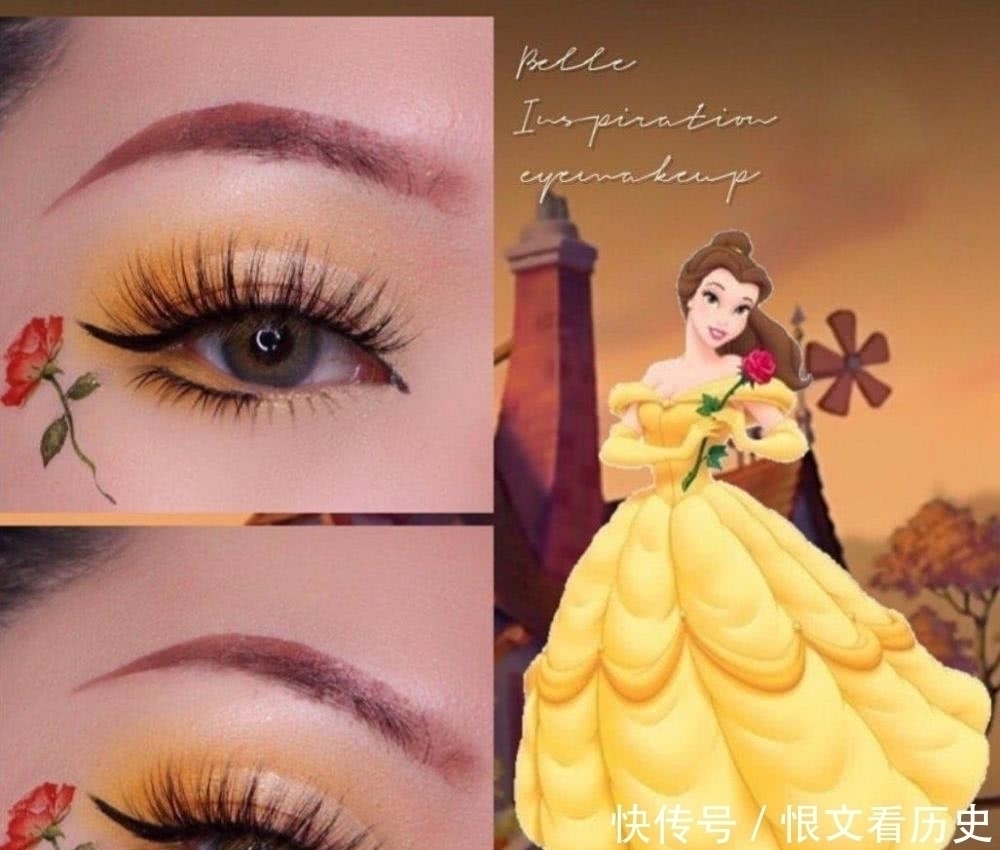 茉莉公主|又玩新花样,用眼妆COS迪士尼公主普通人画上也能变精致小公主