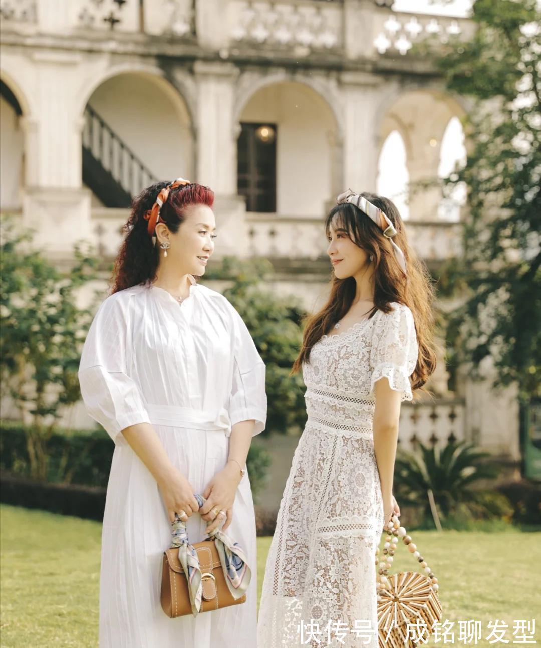 连衣裙|身材微胖的中年女人,学学这位些主的优雅穿搭,时尚减龄又显瘦