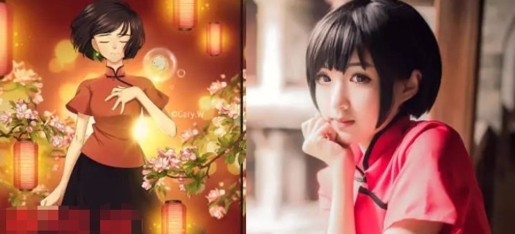 男二|大鱼海棠真人演绎,女主椿甜美可爱,男二湫真人确定没误解错?