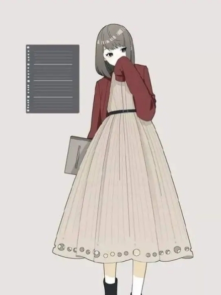 小姐姐$学习工具拟人化,圆规化身长裙少女,便利贴少年好帅