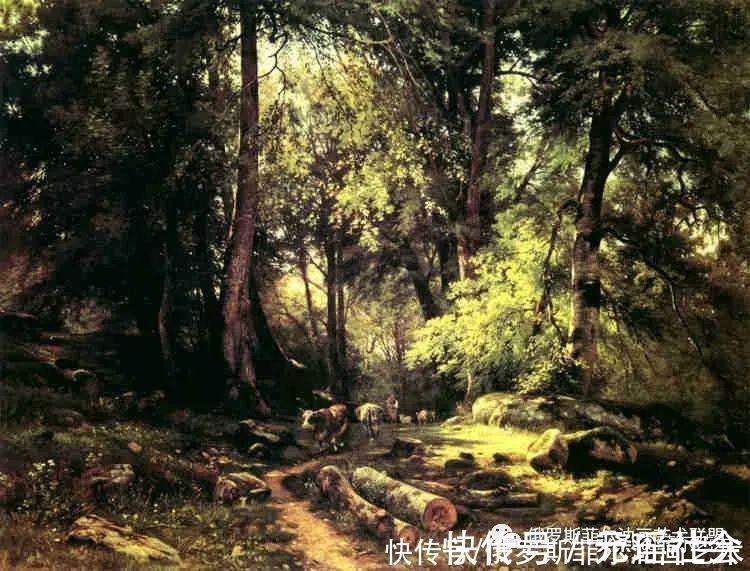 松树林&俄罗斯风景画大师希施金风景画精品油画作品欣赏