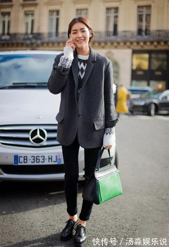 皮裤 小白鞋该被“淘汰”了!现在流行穿牛津鞋,时髦高级,这么搭真美