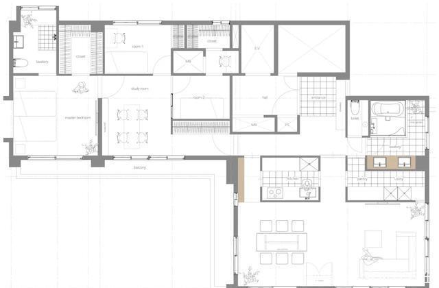 瓷砖|110平的东京大豪宅,将轻奢极简演绎到极致