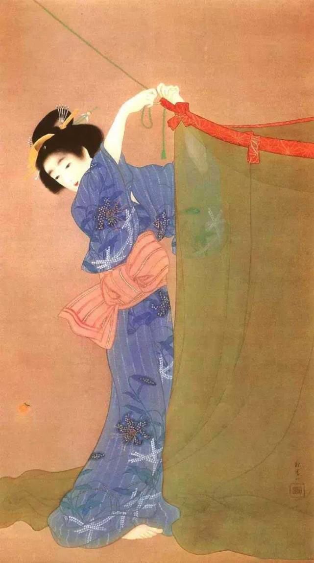  松园|日本天才画家上村松园浮世绘美女作品欣赏（图）