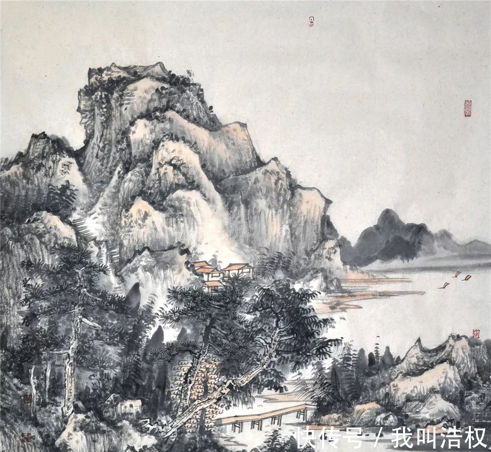 房军#工写之间,山东画院房军山水画