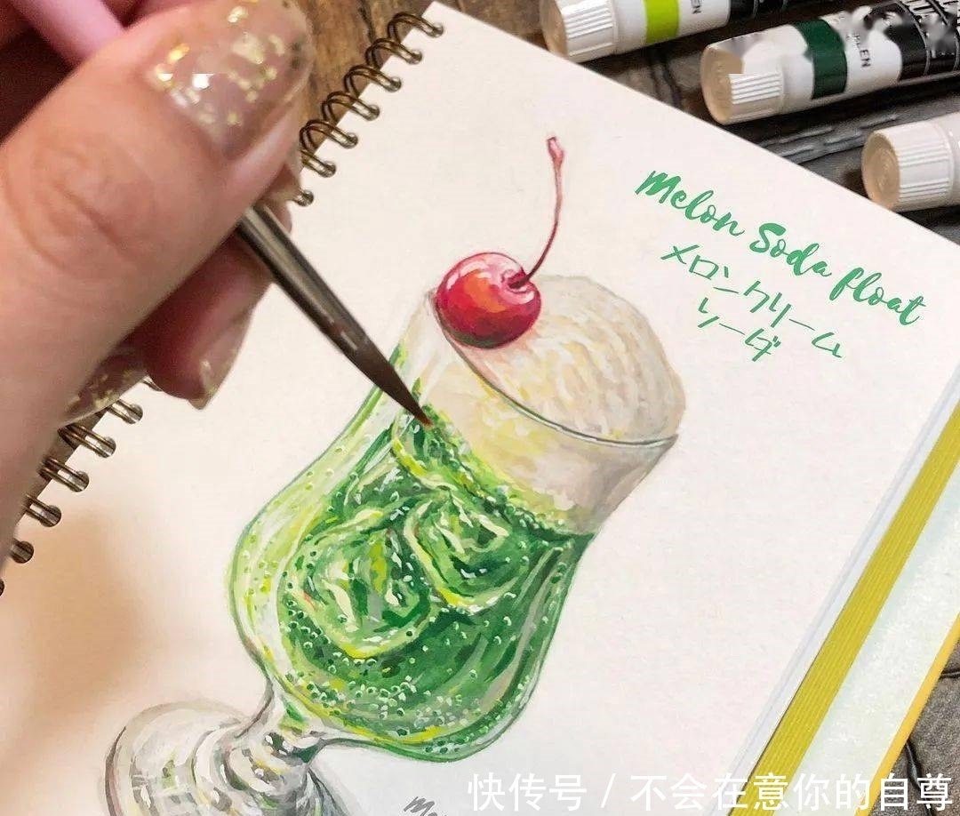 赶紧|好爱这种日系的手绘风格,小姐姐教你画美食,赶紧收藏吧!