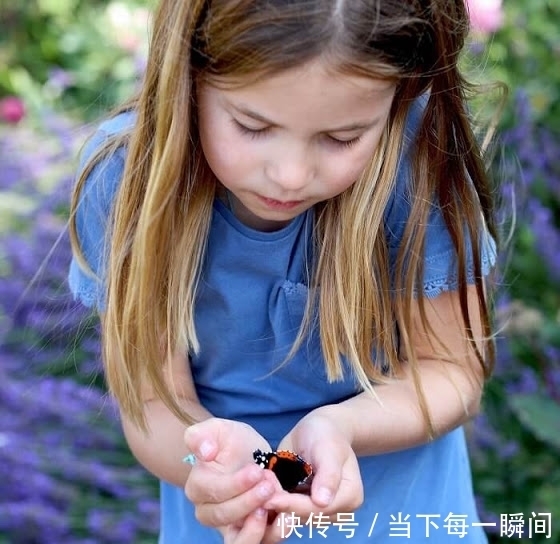 蝴蝶|夏洛特公主也是睫毛精！手捧蝴蝶纤长睫毛引人羡，T恤只售35元？