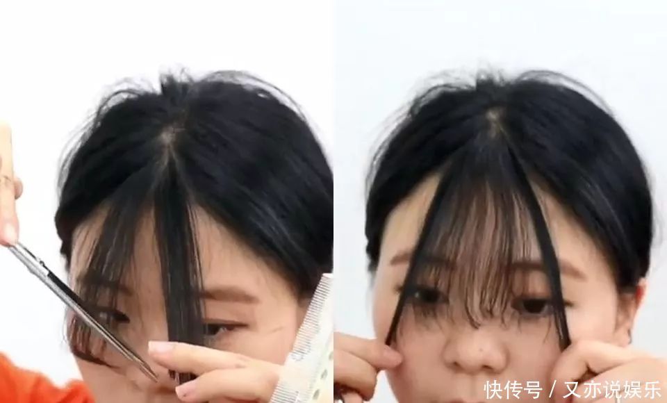 只需学会‘三段式剪法’既可在家剪出好看的刘海发型