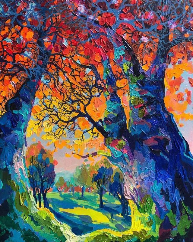 艺术@美女画家AnastasiaTrusova独特的艺术大胆厚重颜料给你不同的感受